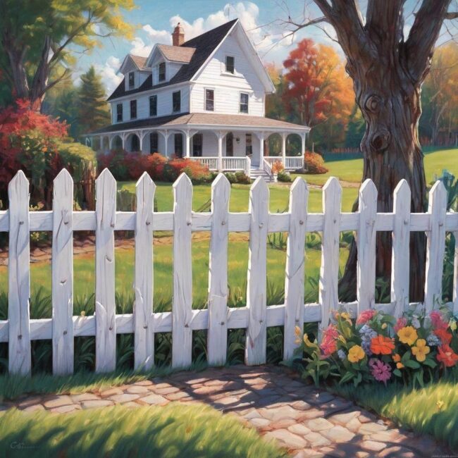 Płot z paneli sztachetowych