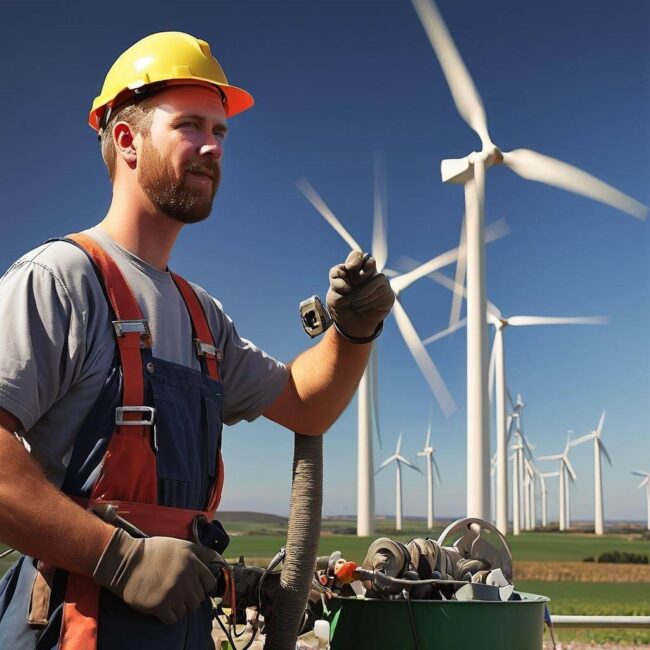 Zarobki serwisanta turbin wiatrowych